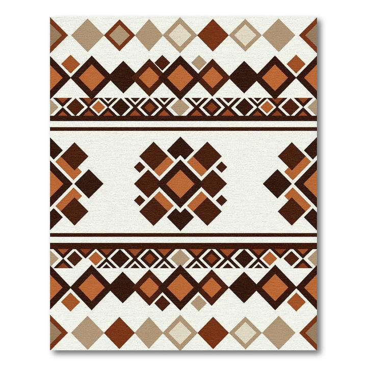 Earthy Rustic Diamond Stripe Rug