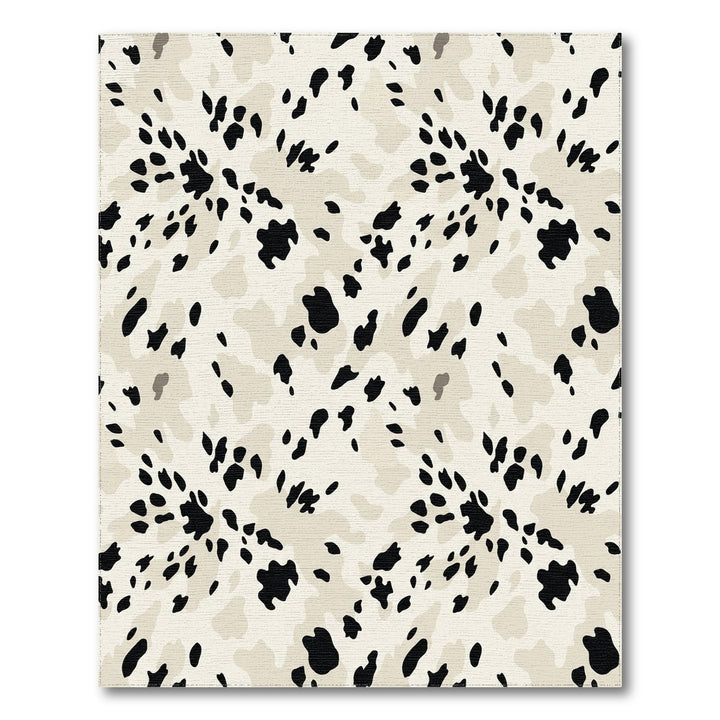 Cream Black Spotted Splash Rug