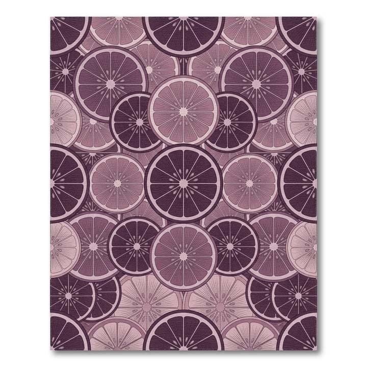 Mauve Citrus Slice Collage Rug