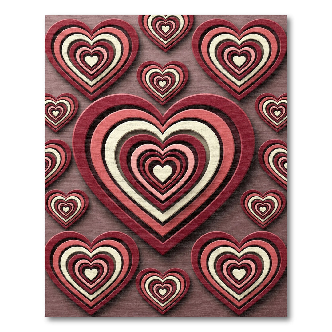Layered Heart Valentine's Day Rug