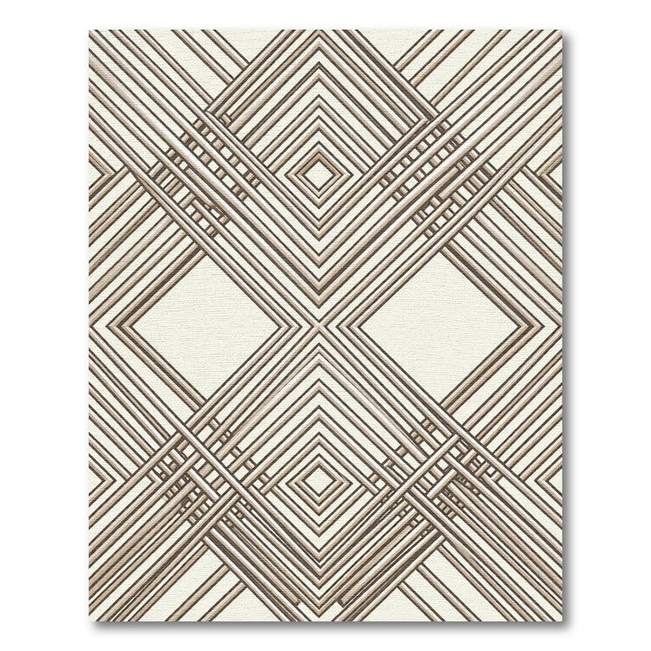 Abstract Golden Intersecting Squares Rug