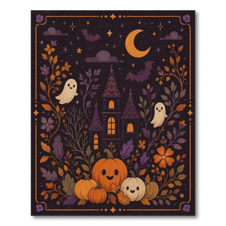 Cute Halloween Ghosts Pumpkin Kids Area Rug