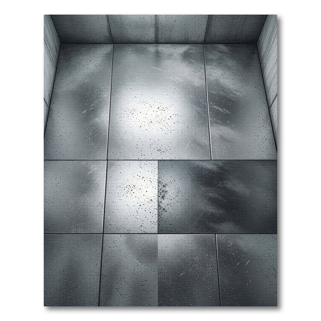 Industrial Metal Concrete Grain Rug