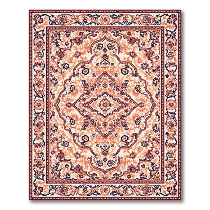 Red Traditional Persian Medallion Area Rug