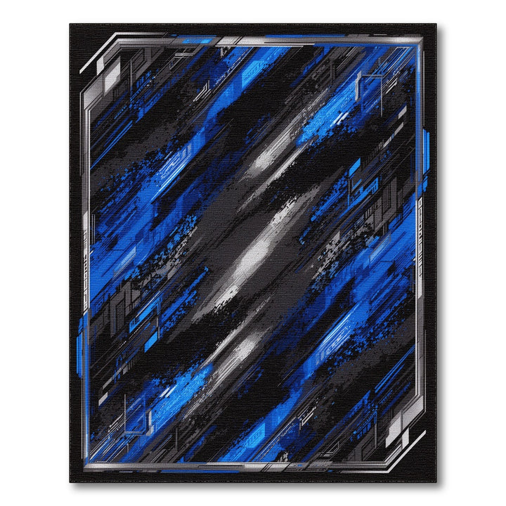 Blue Geometric Abstract Area Rug