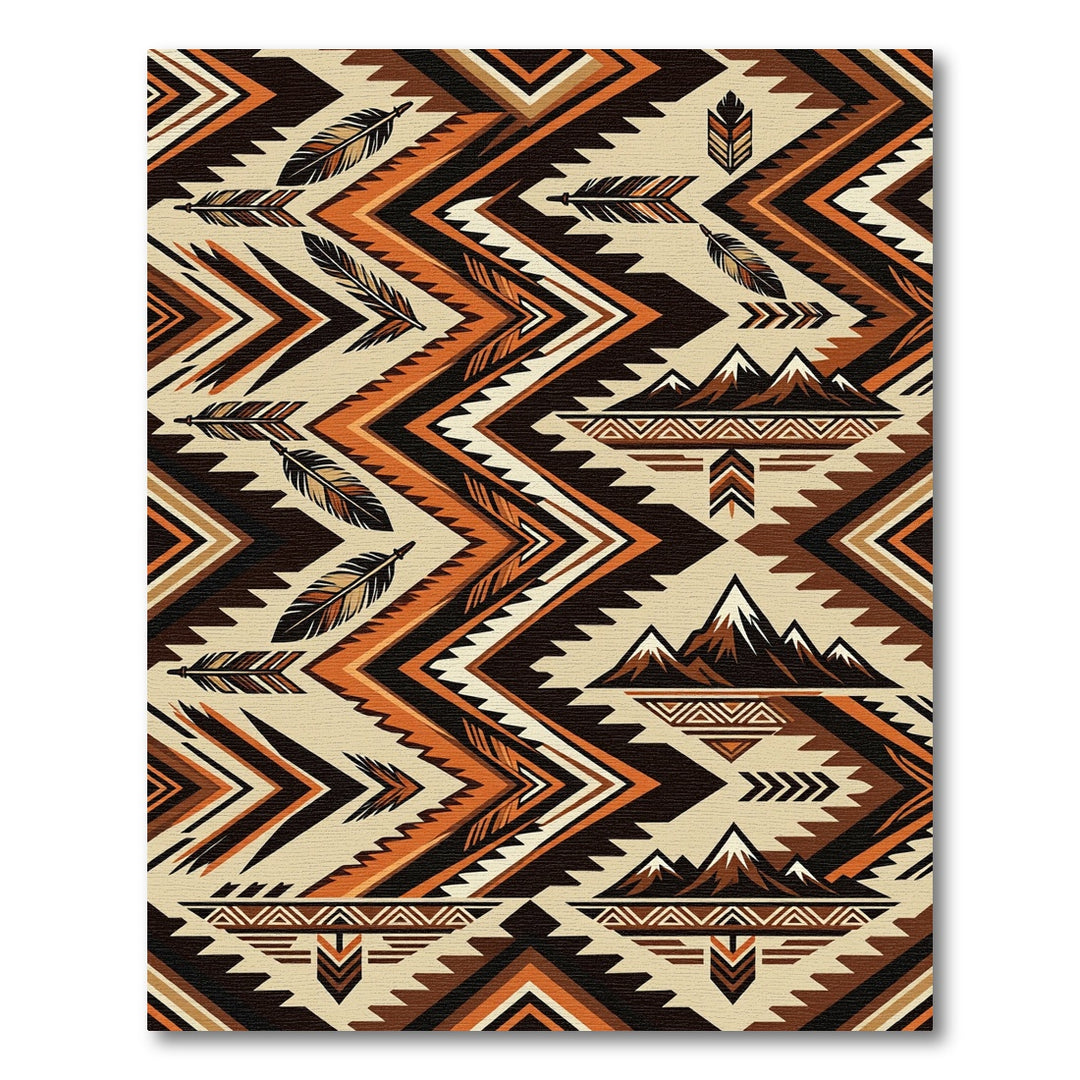 Rustic Feather Mountain Arrows Rug