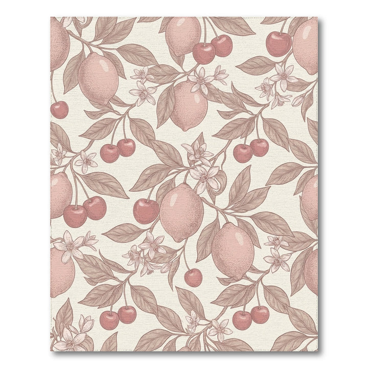 Dusty Rose Lemon Cherry Branches Rug