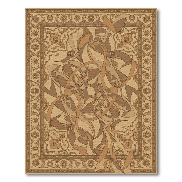 Earthy Swirls Floral Medallion Rug