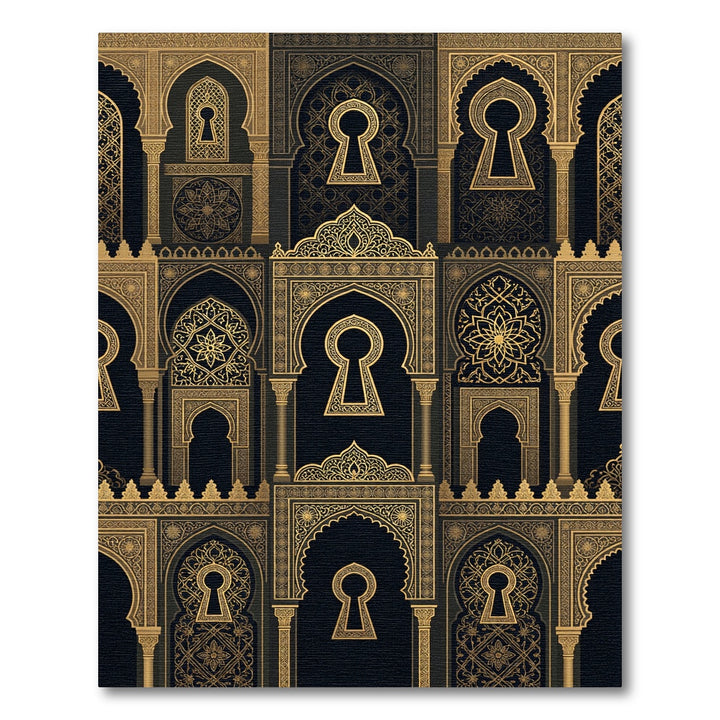 Golden Arches Keyhole Wallpaper Rug