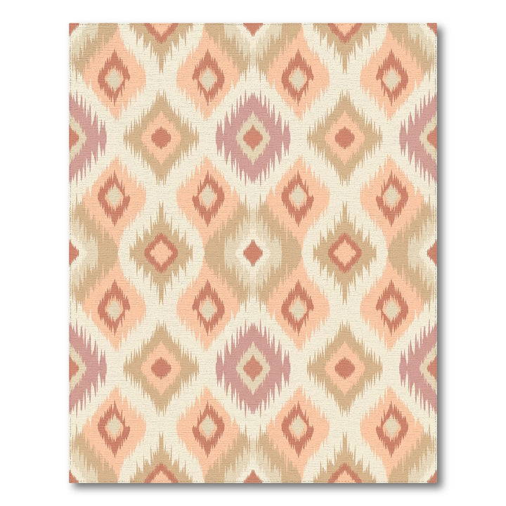 Earthy Diamond Ikat Textile Rug