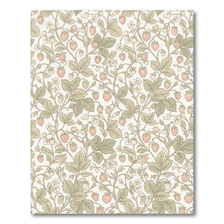 Pastel Strawberry Vine Garden Rug