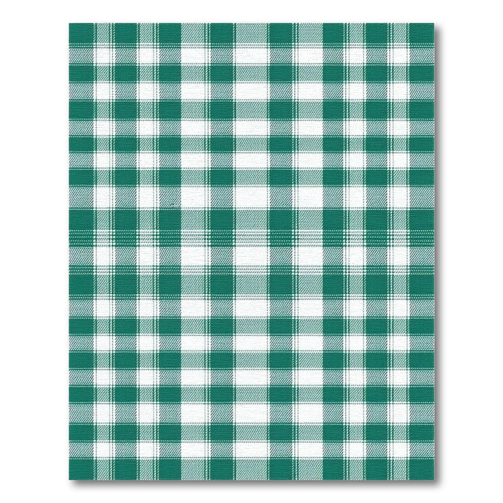 Green and White Plaid Checkered Area Rug