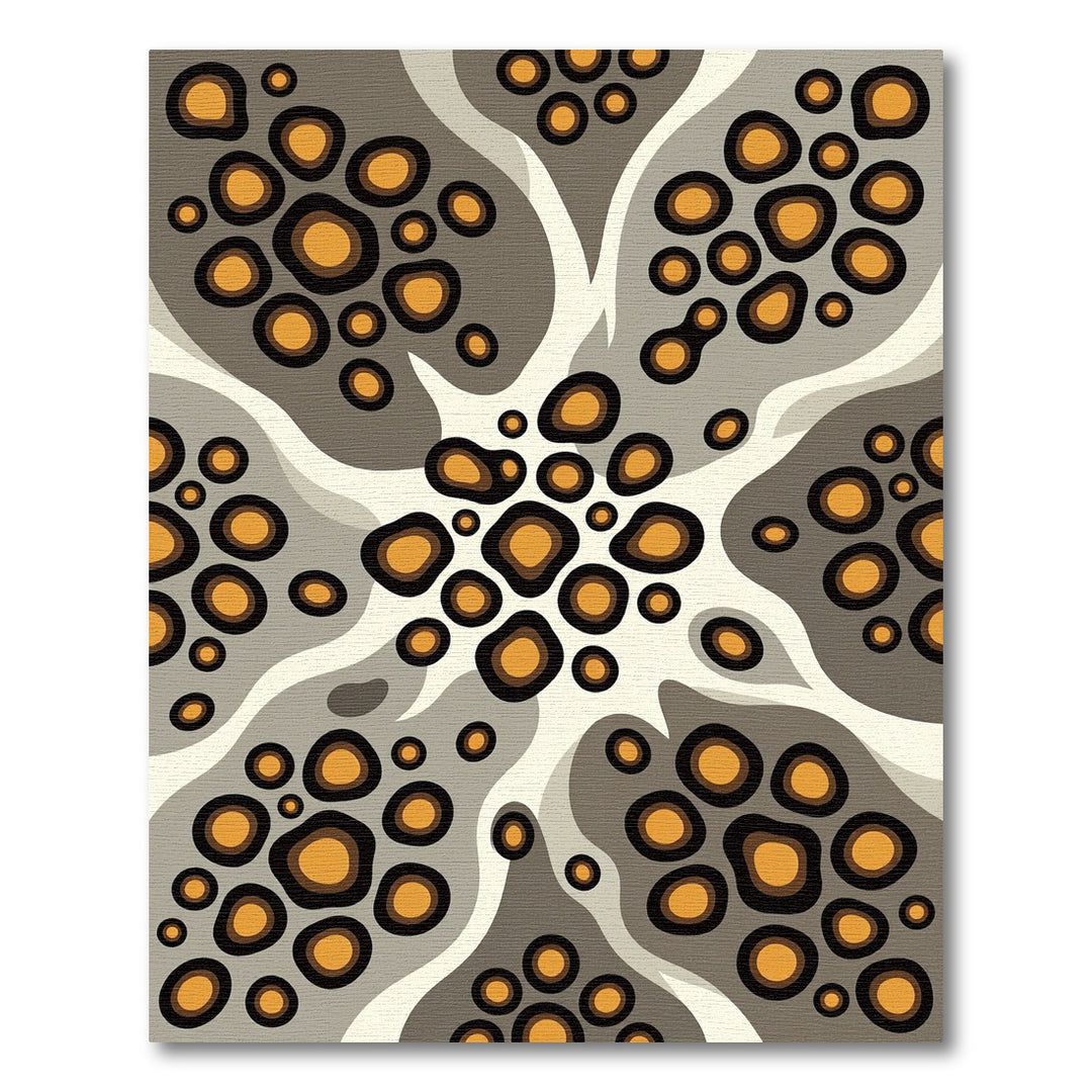 Brown Orange Organic Spots Rug