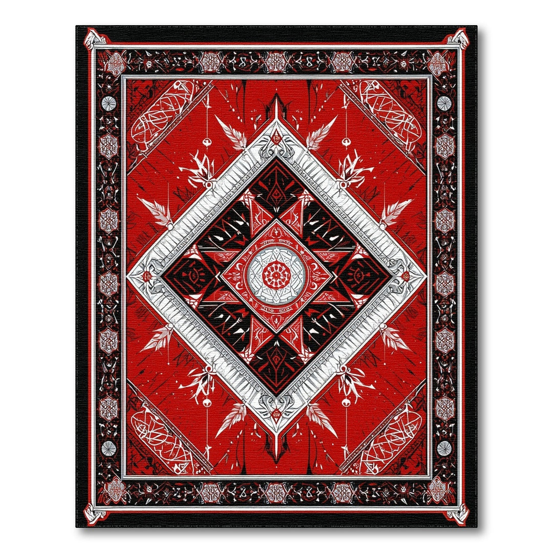 Red Heritage Tribal Red Heritage Tribal Diamond Area Rug