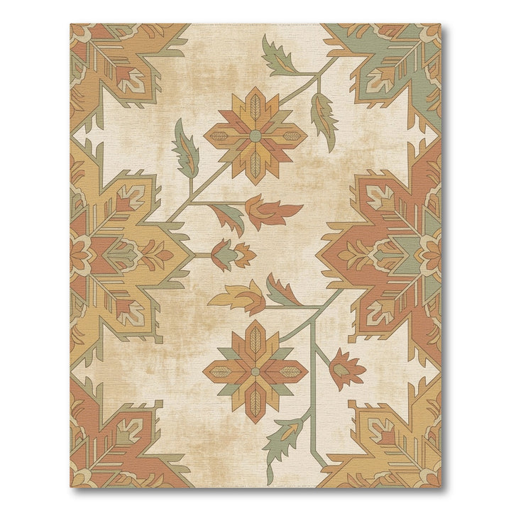 Heritage Floral Medallion Earth Tones Rug