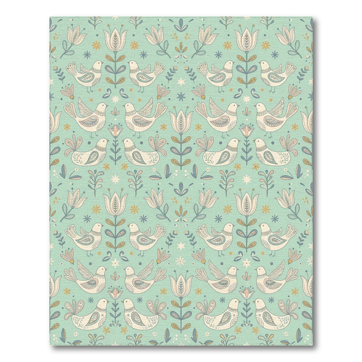 Sweet Dove Floral Folk Rug