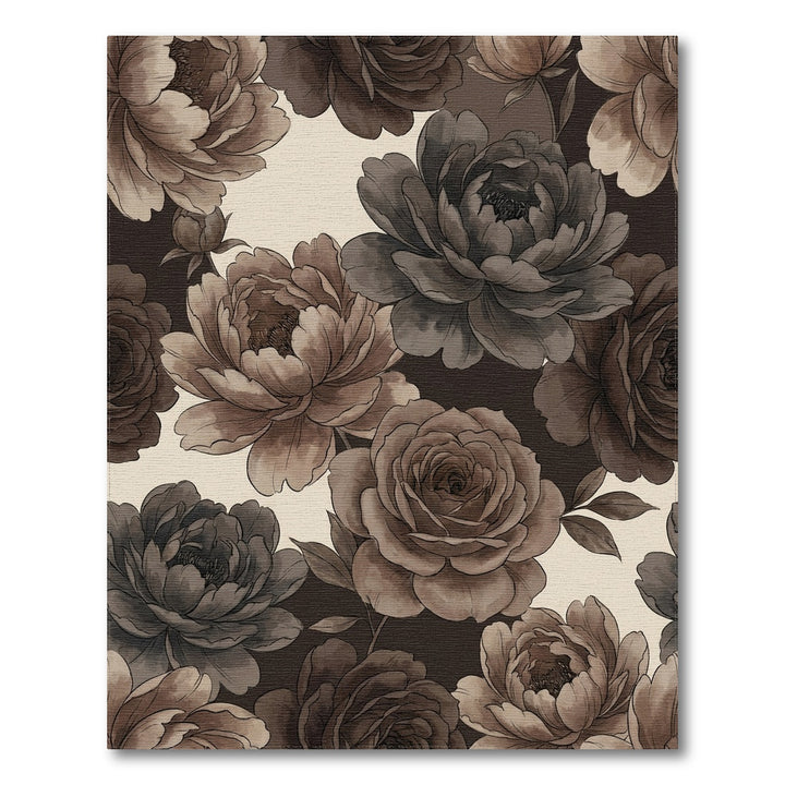 Vintage Sepia Floral Blossom Collage Rug