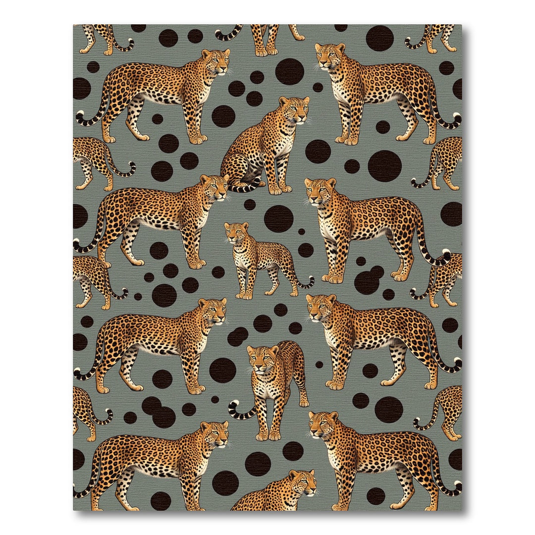 Leopard Spots Jungle Creatures Rug