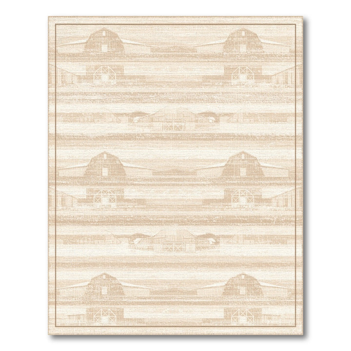 Beige Barn Farmhouse Area Rug