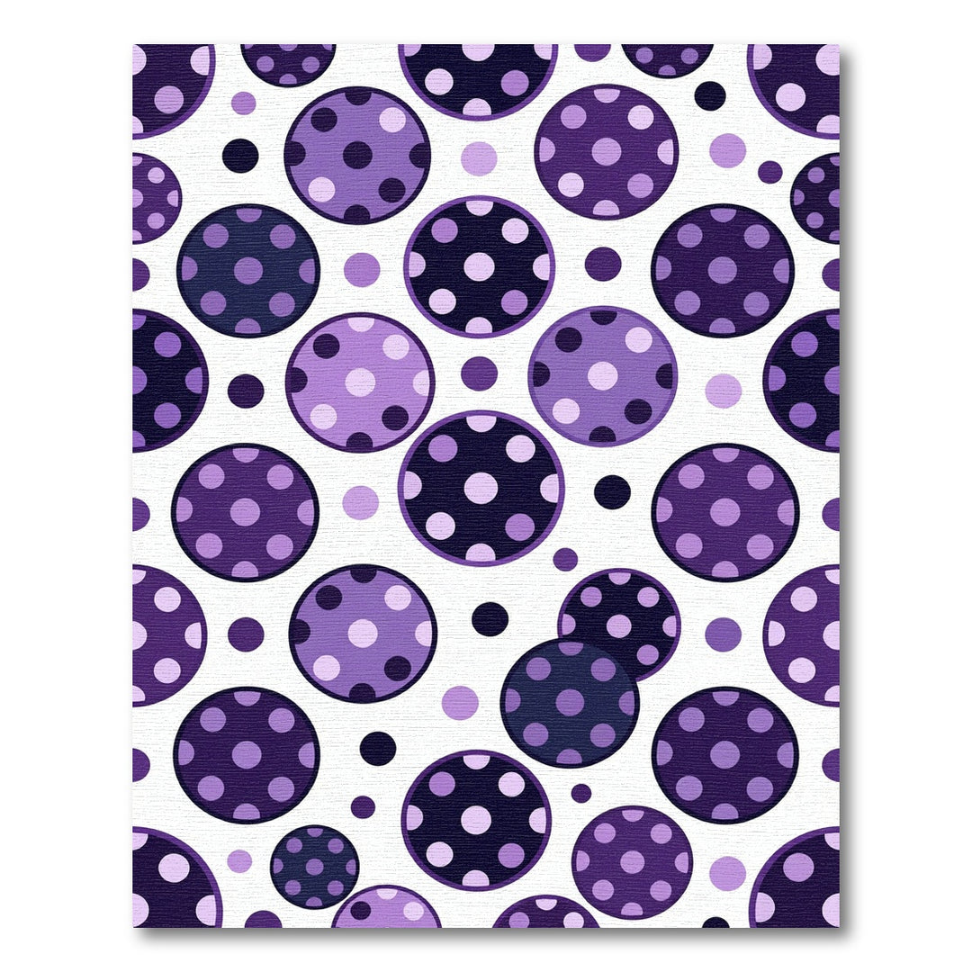 Purple Polka Dot Circles Rug