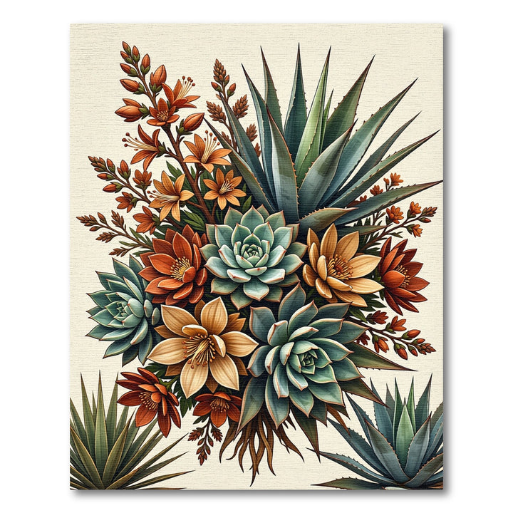 Succulent Botanical Arrangement Rug