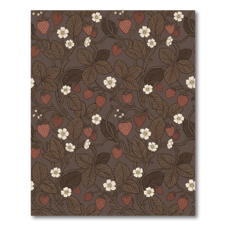 Brown Strawberry Blossom Vine Rug
