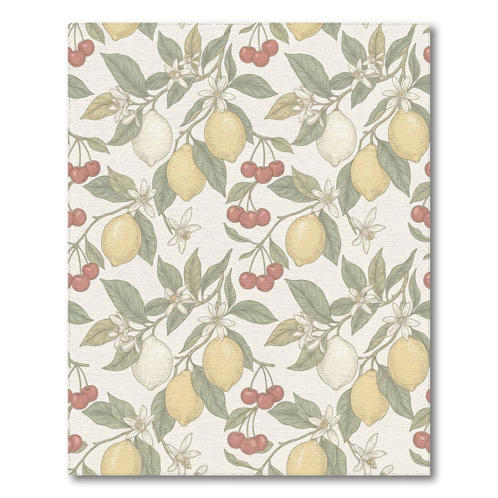 Yellow Lemon Cherry Blossom Branches Rug