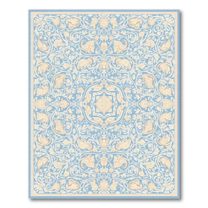 Blue Floral Vintage Area Rug