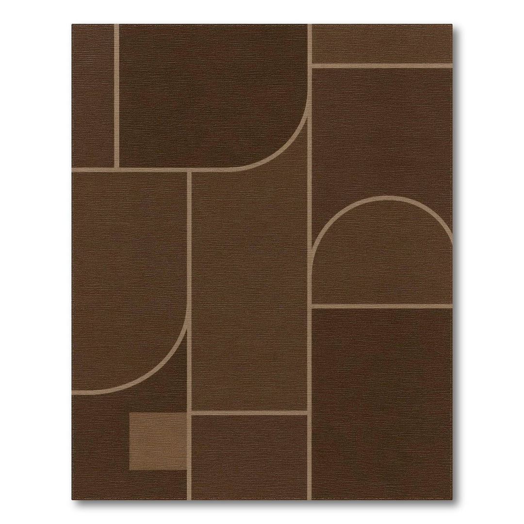 Geometric Modern Brown and Tan Modern Brown Geometric Area Rug