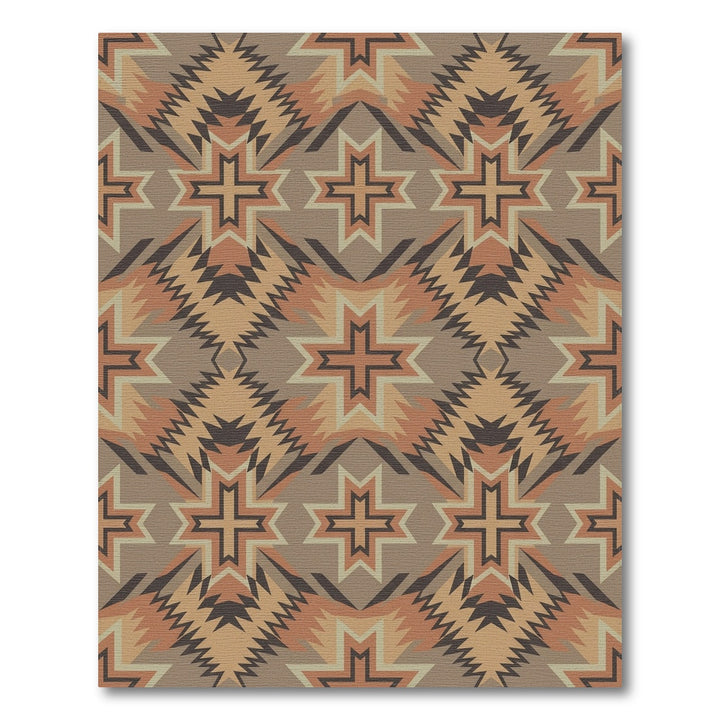 Earth Tones Geometric Sunburst Rug