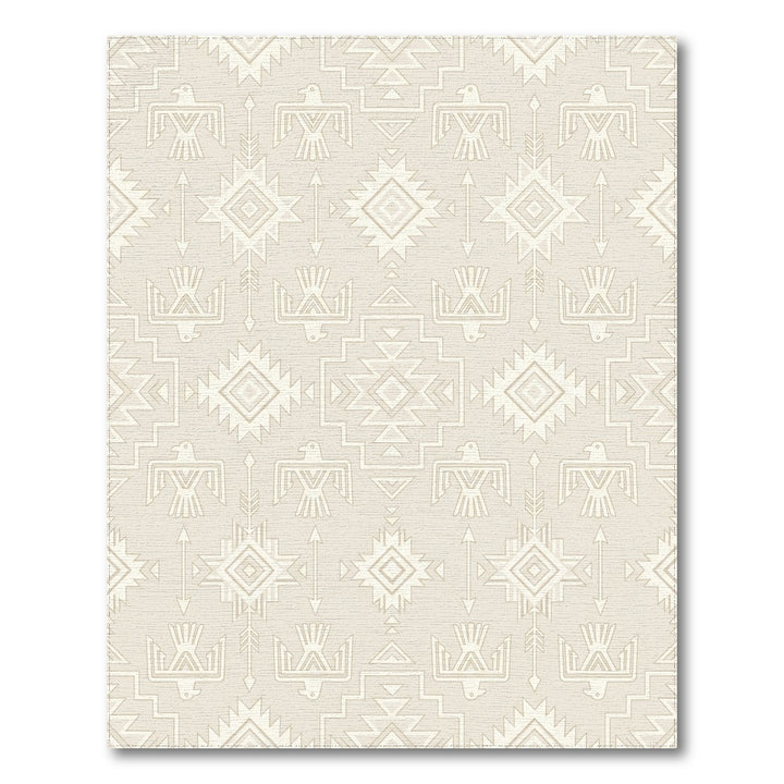 Cream Thunderbird Geometric Arrangement Rug
