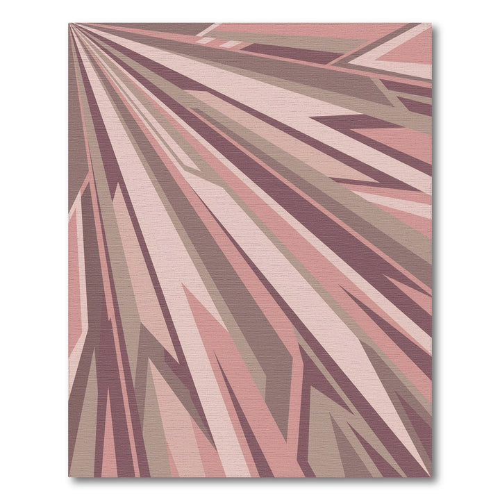 Muted Rose Geometric Radian Rug