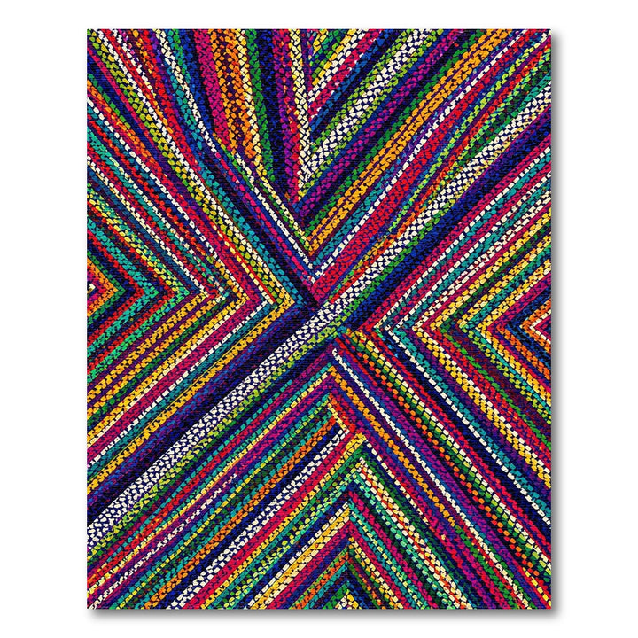 Vibrant Rainbow Chevron Geometric Area Rug