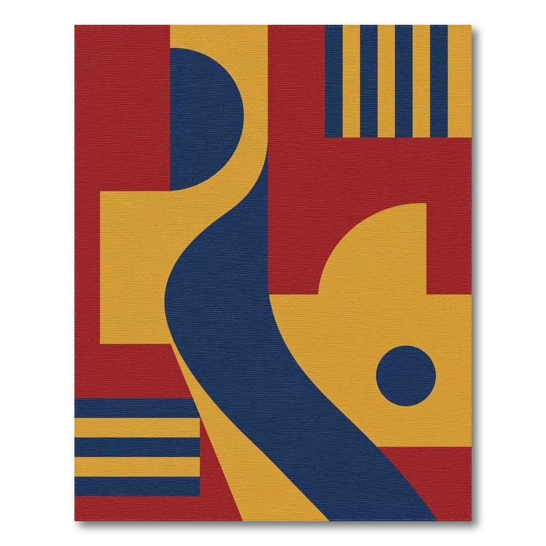 Bold Geometric Multi-Color Area Rug
