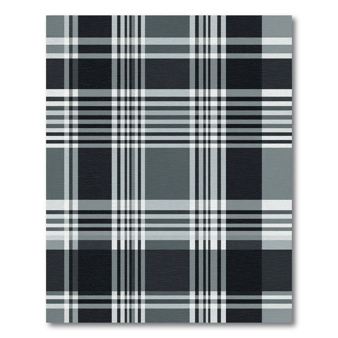 Classic Monochrome Plaid Rug