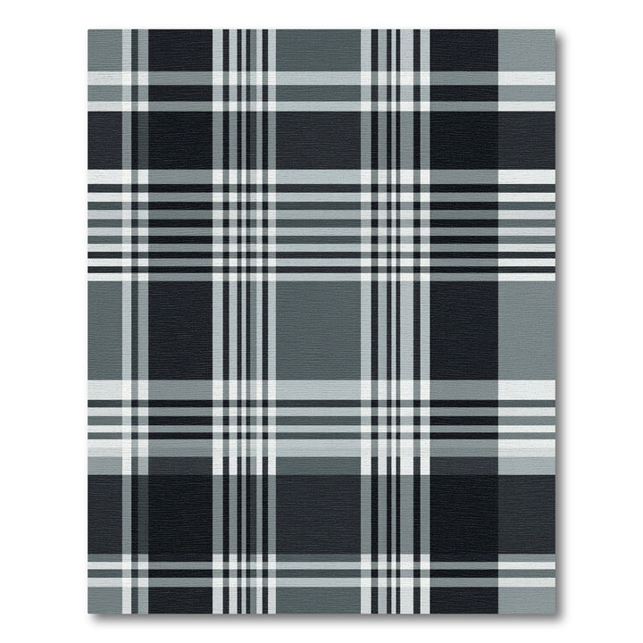 Classic Monochrome Plaid Rug