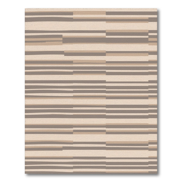 Brown Tan Striped Washable Area Rug