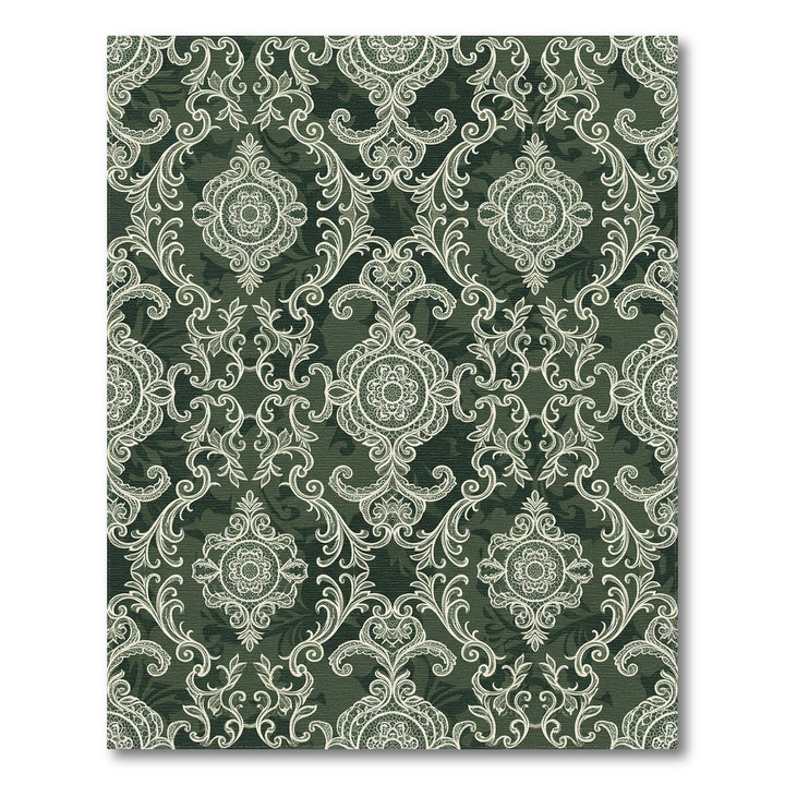 Antique Lace Medallion Green Rug