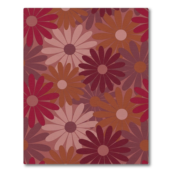 Retro Floral Bloom Arrangement Rug
