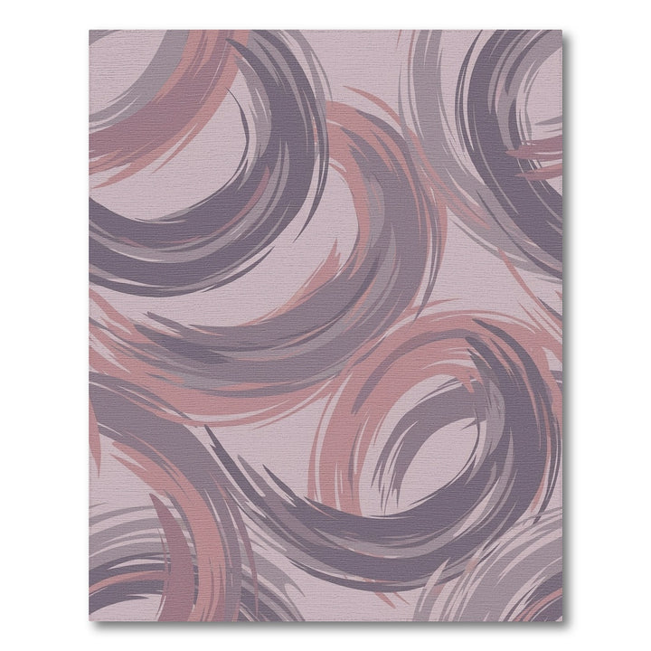 Mauve Rose Swirl Brushstroke Rug
