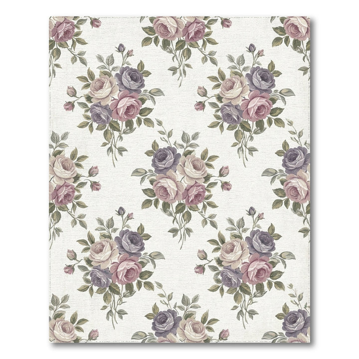 Vintage Rose Garland Floral Arrangement Rug