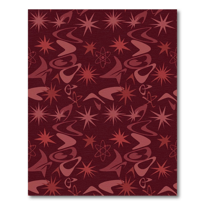 Retro Starburst Atomic Swirl Rug