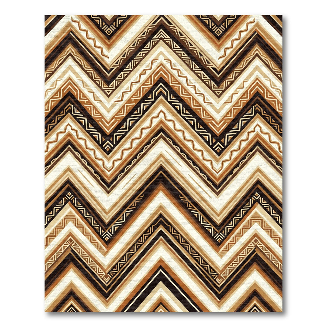 Bold Earthy Chevron Tribal Rug