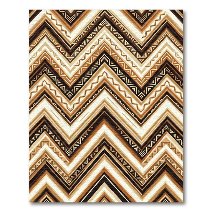 Bold Earthy Chevron Tribal Rug