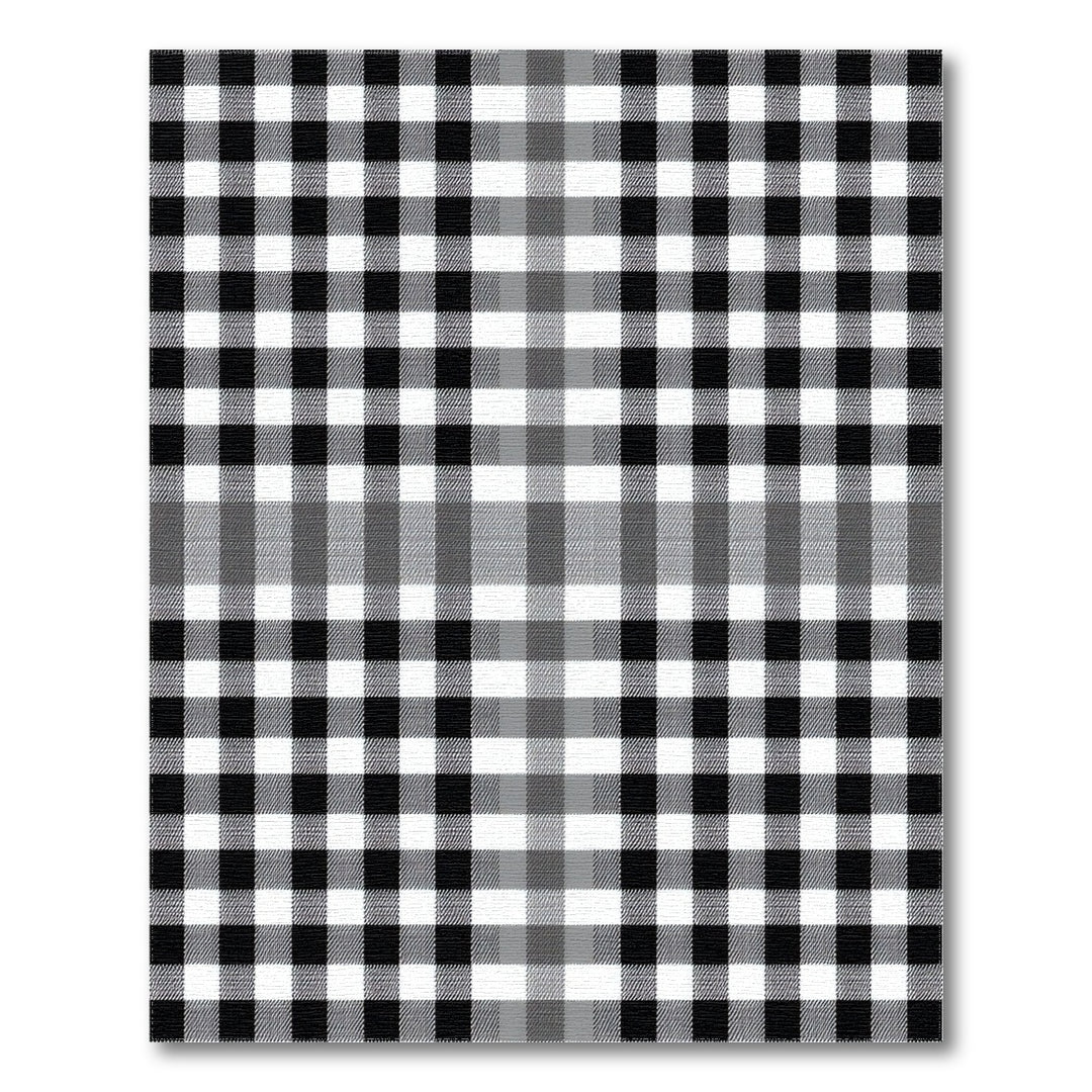 Black White Checkered Geometric Area Rug