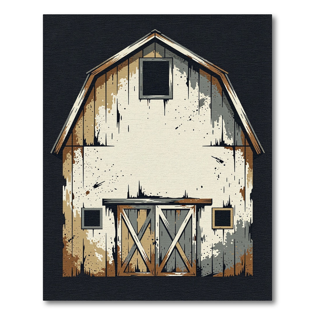 Rustic Weathered Barn Splatter Area Rug