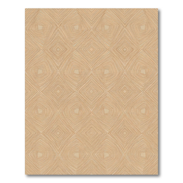 Neutral Wood Grain Diamond Weave Rug
