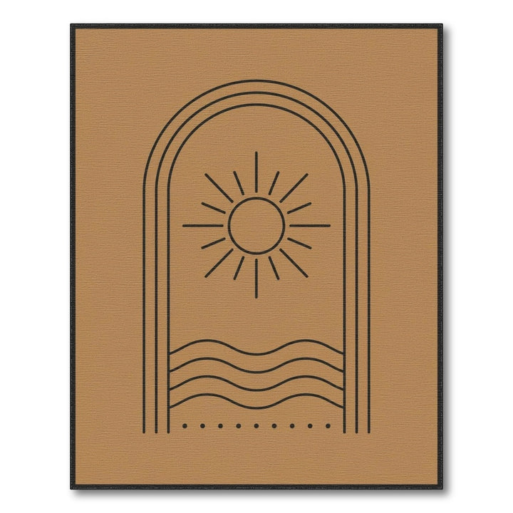Brown Southwestern Arch Sun Area Rug