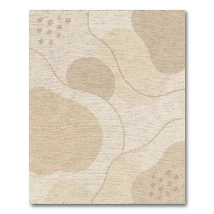 Beige and Neutral Abstract Area Beige Abstract Organic Area Rug