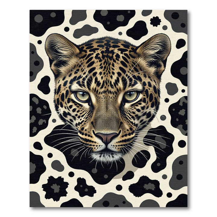 Leopard Spots Black Cream Area Accent Rug